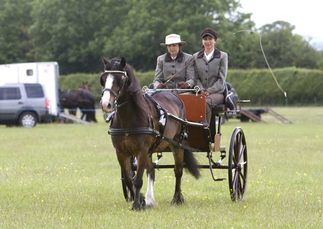 Yvette Cheeseman and her groom Hazel Lappin, with Yvette’s pony Polly
