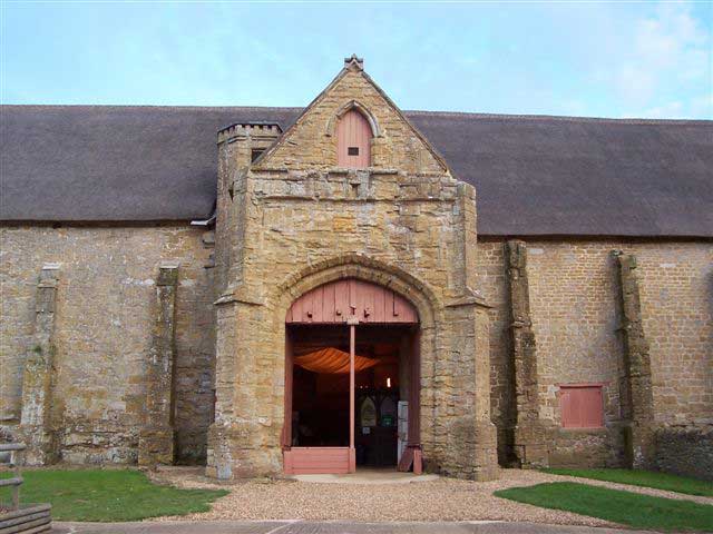 Entrance to the tithe barn